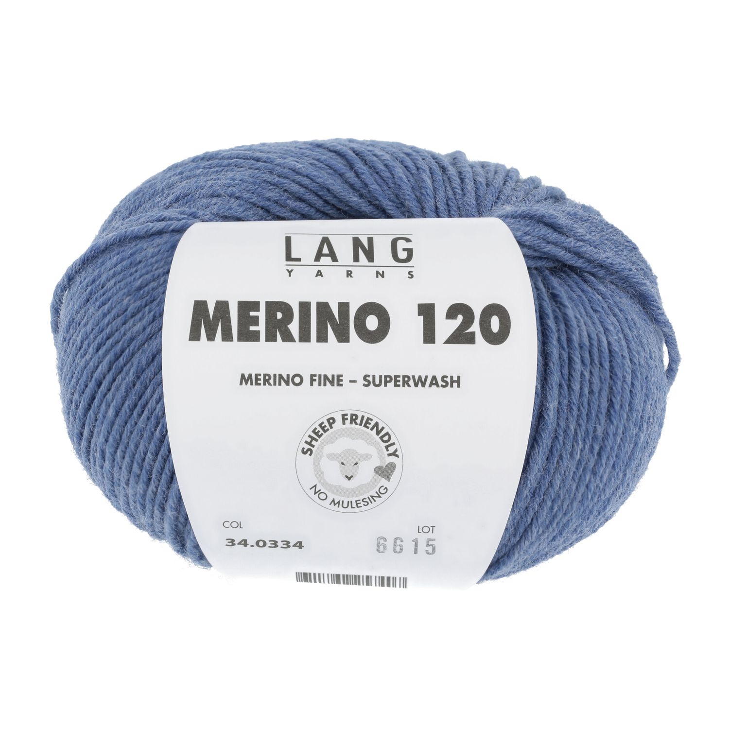 Lang Yarns Merino 120 | 0334 middel jeans melange
