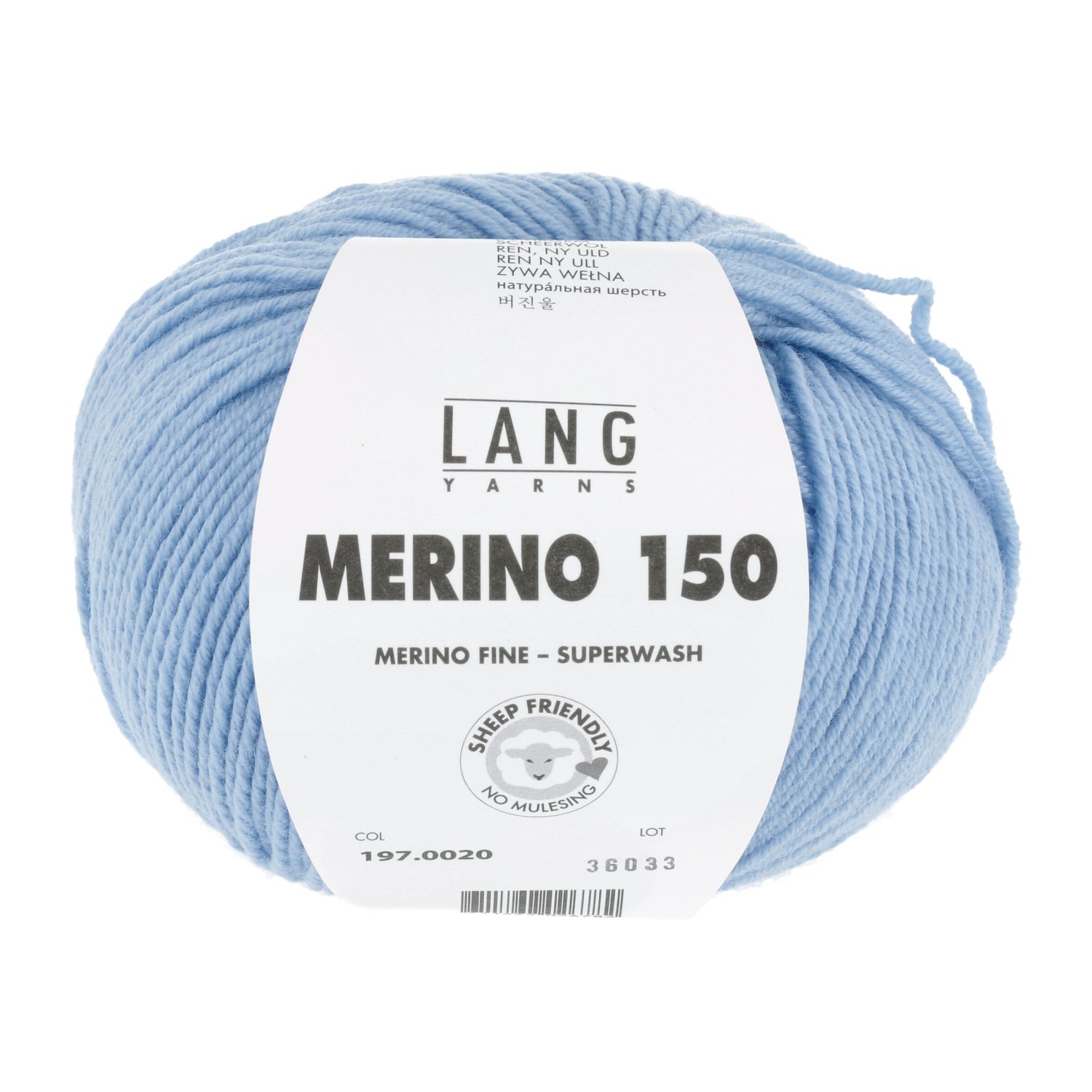 Lang Yarns Merino 150 | 0020 blauw