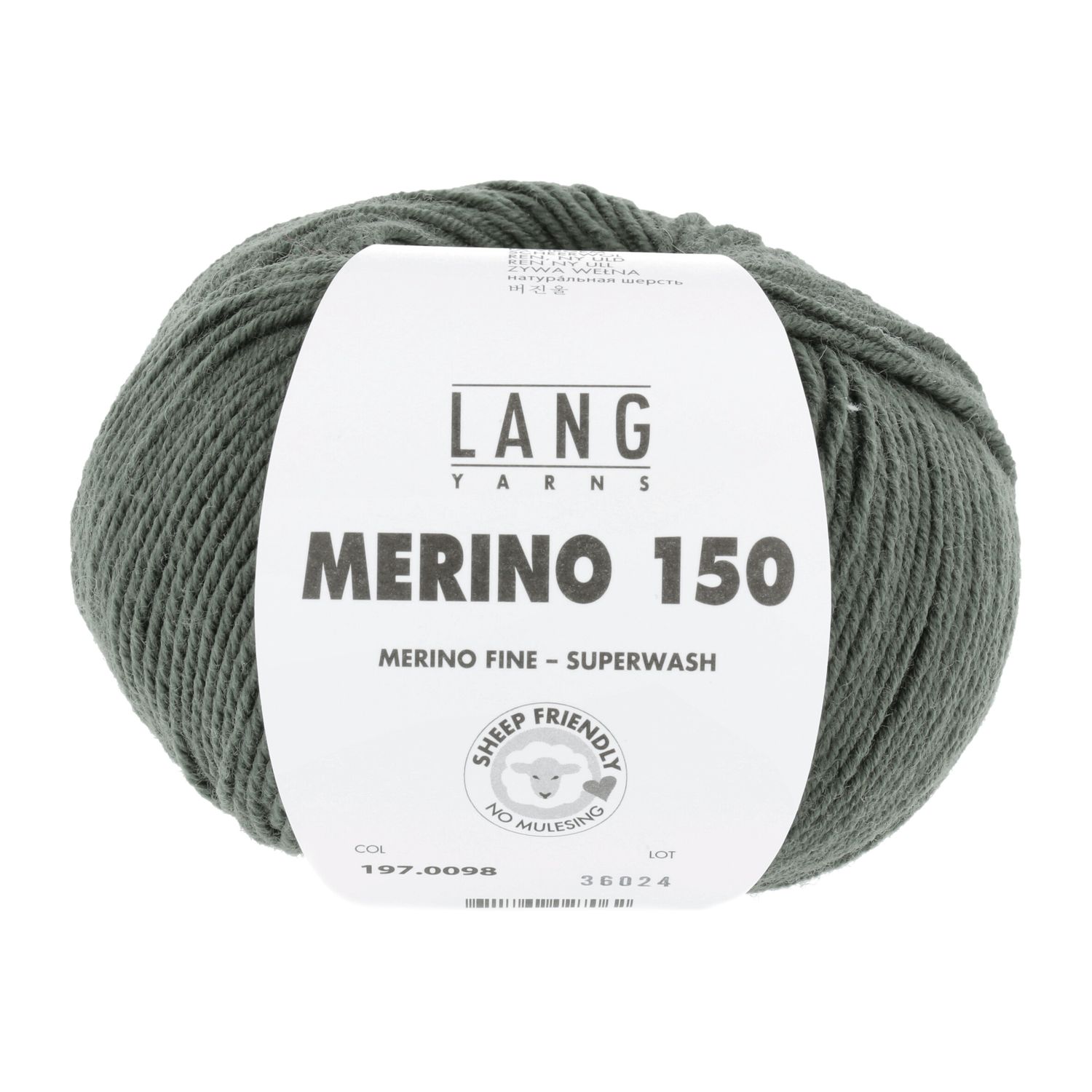 Lang Yarns Merino 150 | 0098 olijf