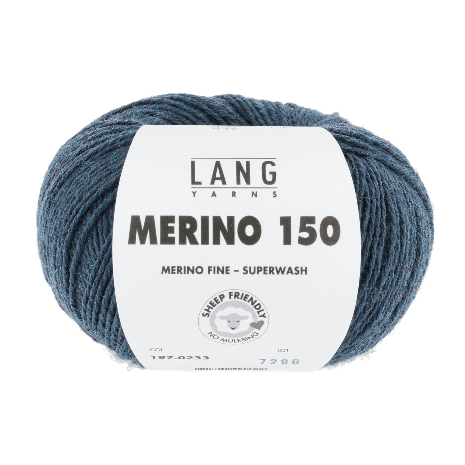 Lang Yarns Merino 150 | 0233 petrol melange