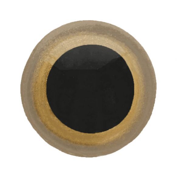 Oog tweekleurig goud-zwart 8mm