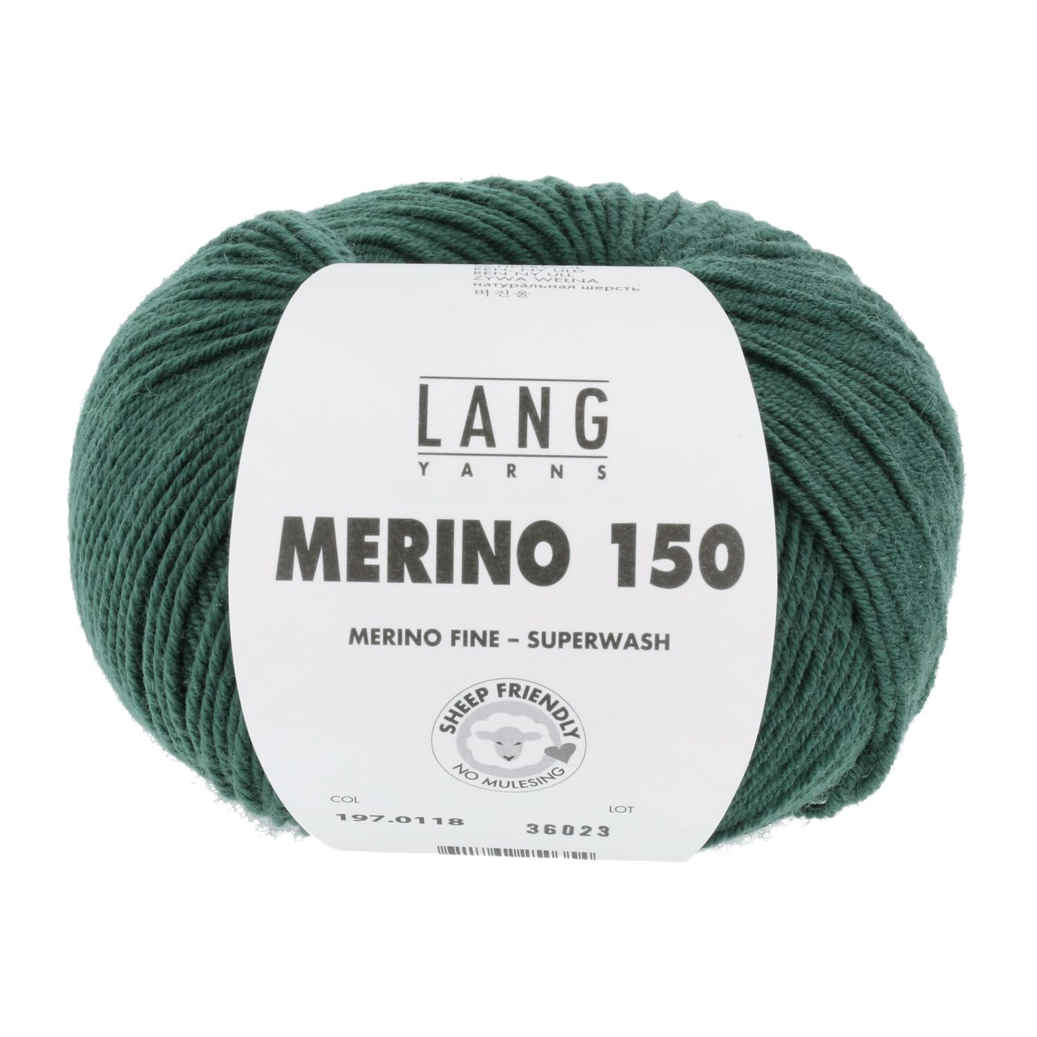 Lang Yarns Merino 150 | 0118 donkergroen