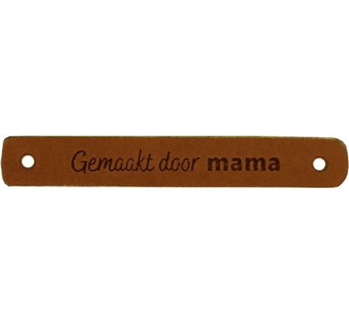 Leren Label Gemaakt door Mama 7 x 1 cm (2st)