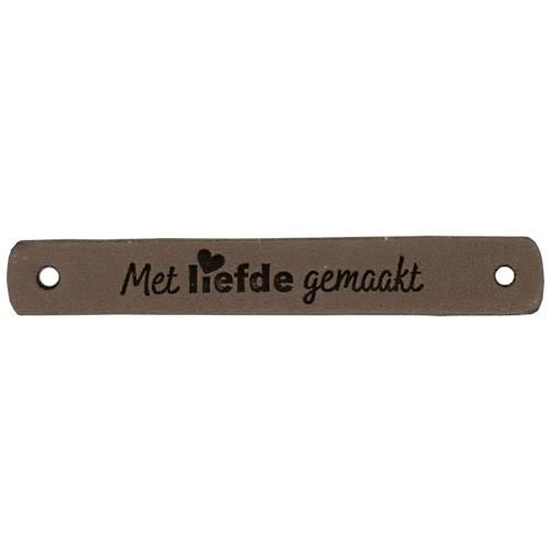 Leren Label Met Liefde Gemaakt 7x 1cm (2st)