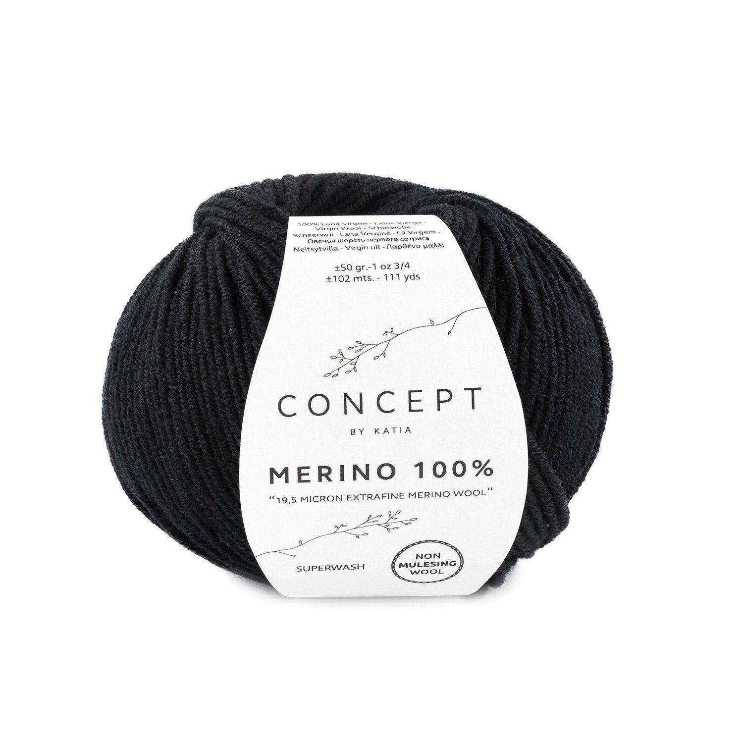 Merino 100% | 02 Zwart