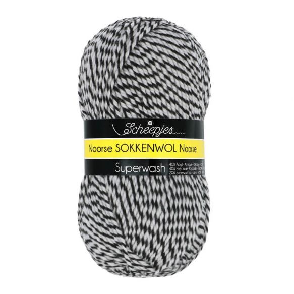 Noorse Wol | 6845 Beige, Zwart