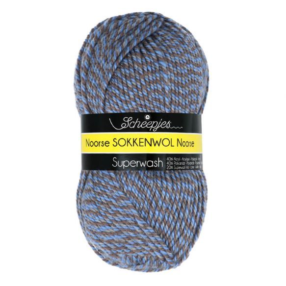 Noorse Wol | 6855 Blauw, Bruin, Grijs