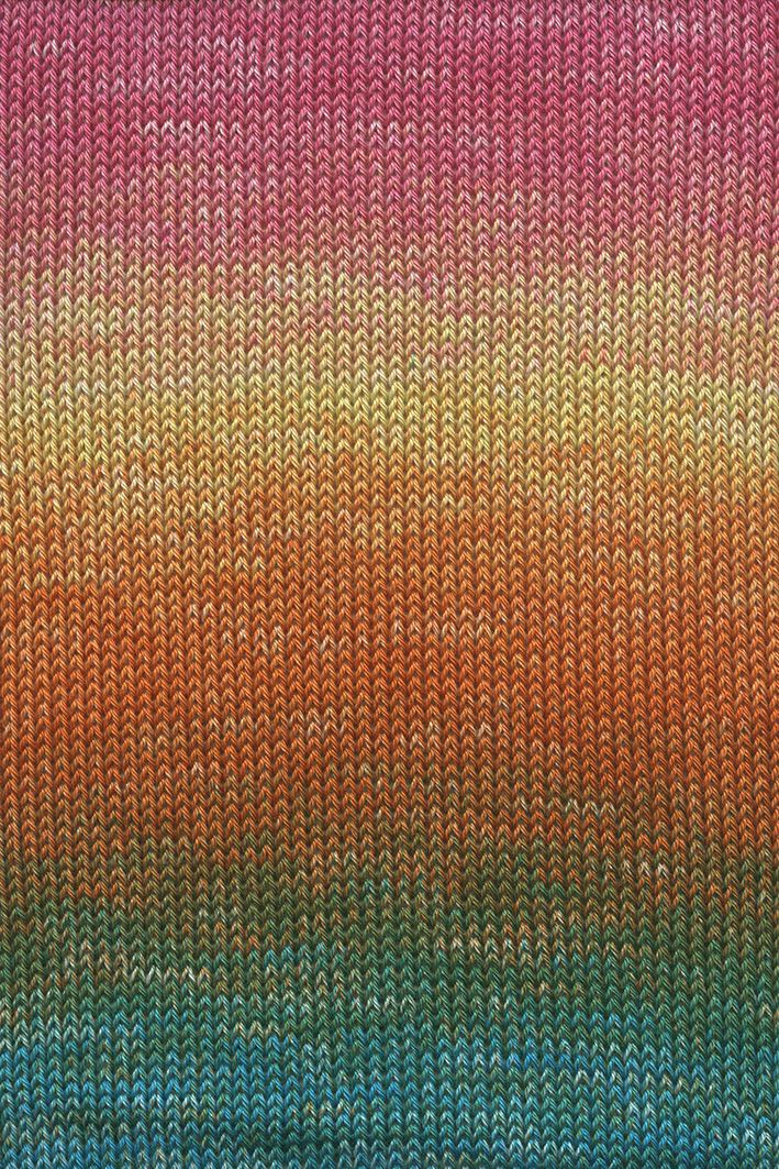 Lang Yarns Quattro Degradé | 0006 turkoois/roze/geel