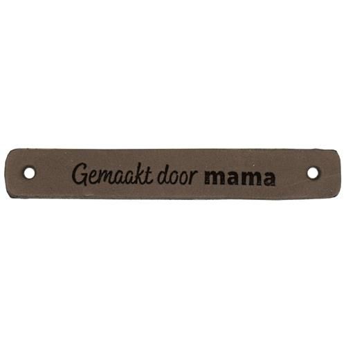 Leren Label Gemaakt door Mama 7 x 1 cm (2st) -1