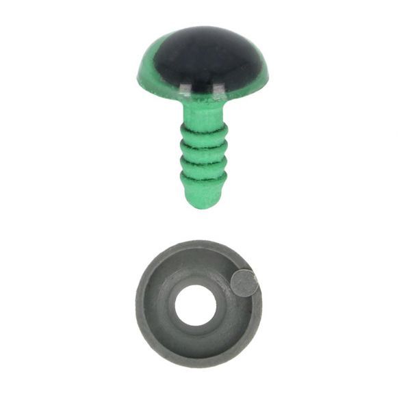 Oog tweekleurig groen-zwart 10mm