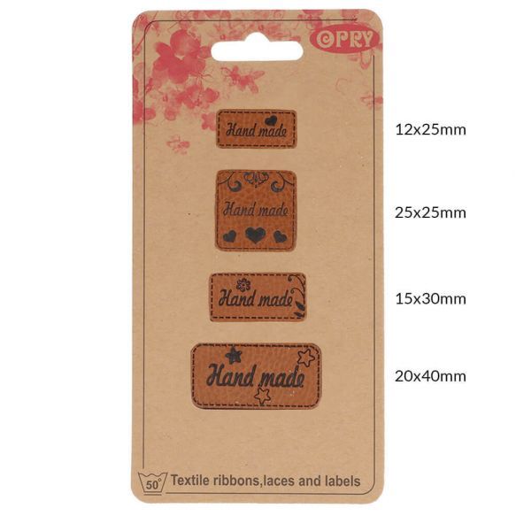 Skai-leren labels handmade