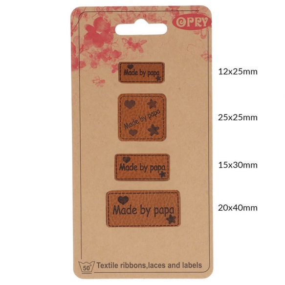 Skai-leren labels made by papa