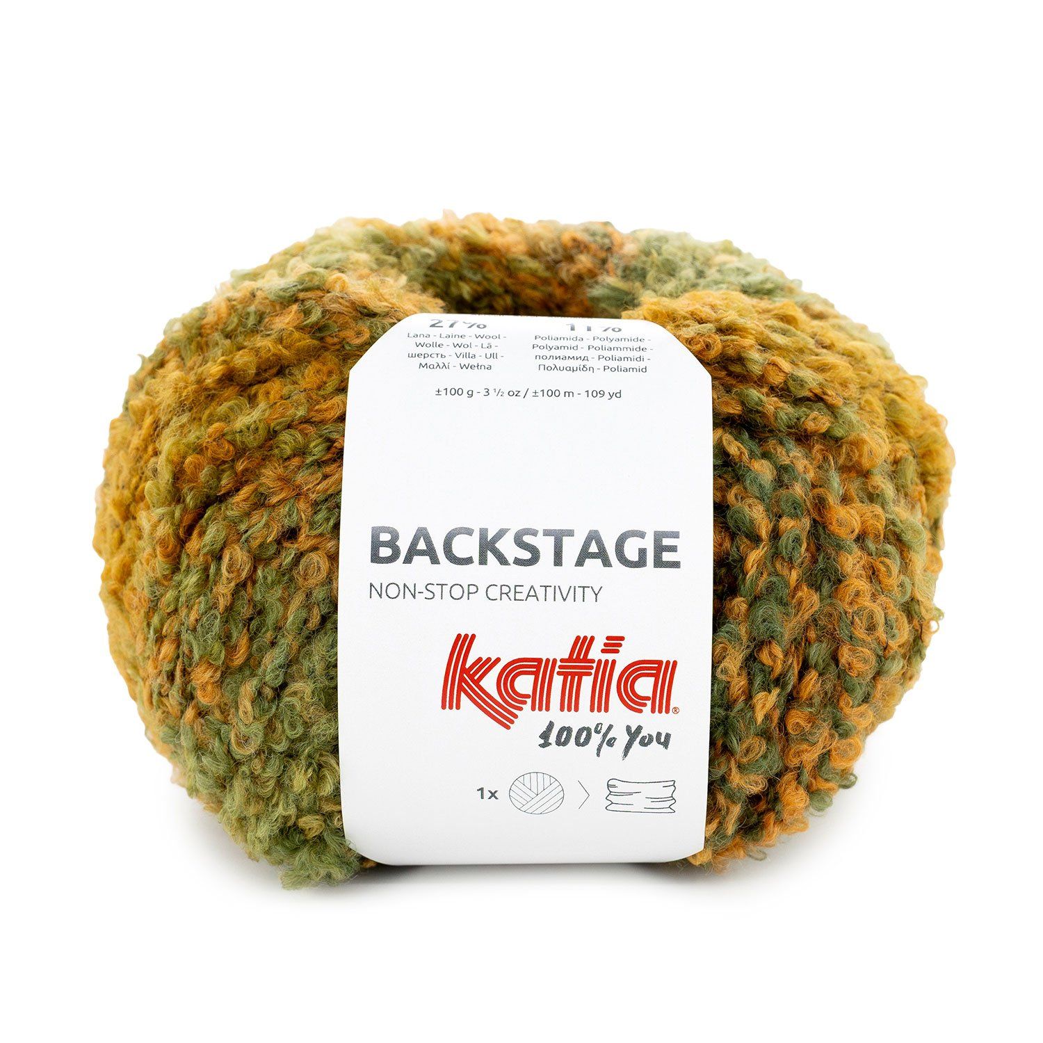Katia Backstage | 203 Groen-Licht oranje-Oker