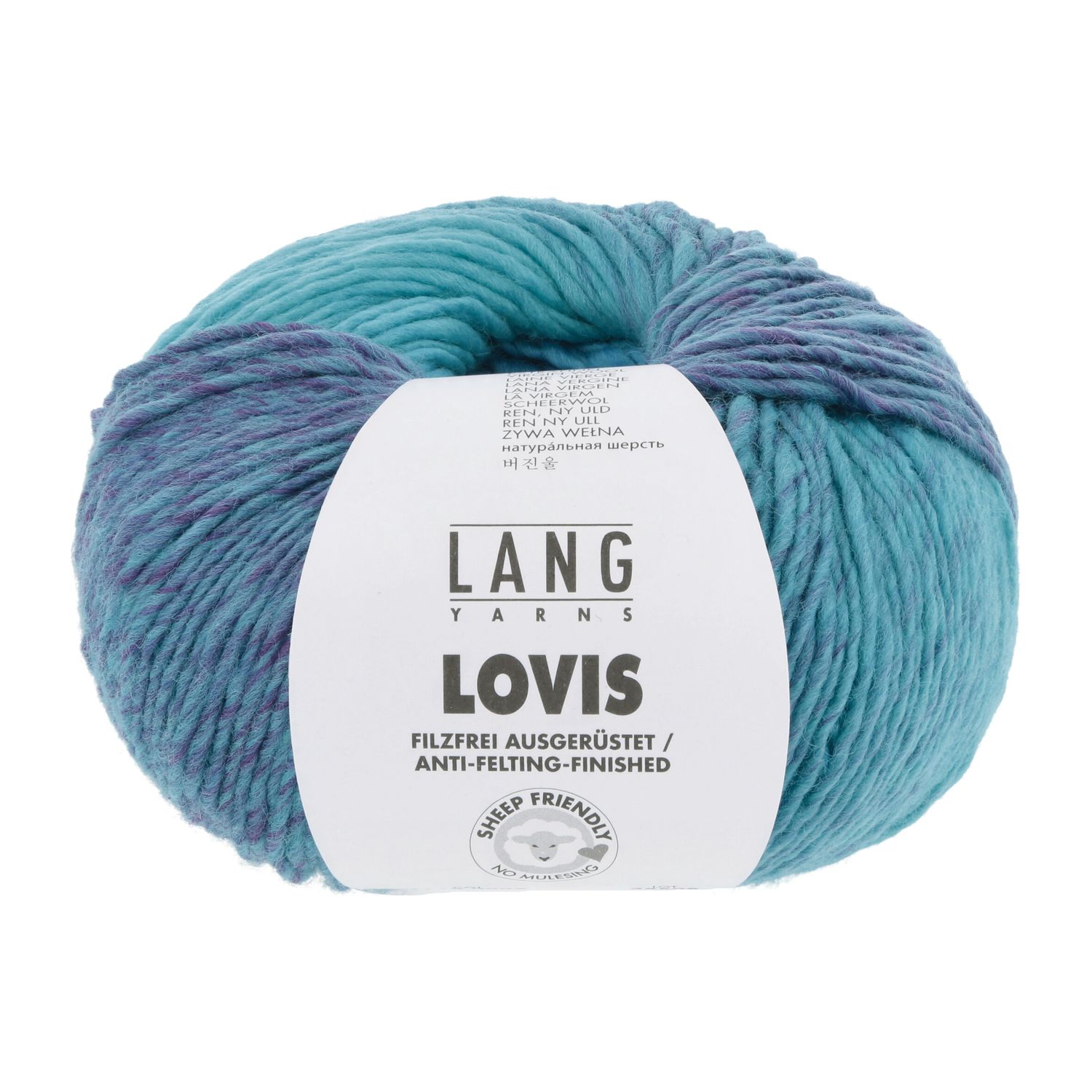 Lang Yarns Lovis | 0007 turquoise/groen/blauw
