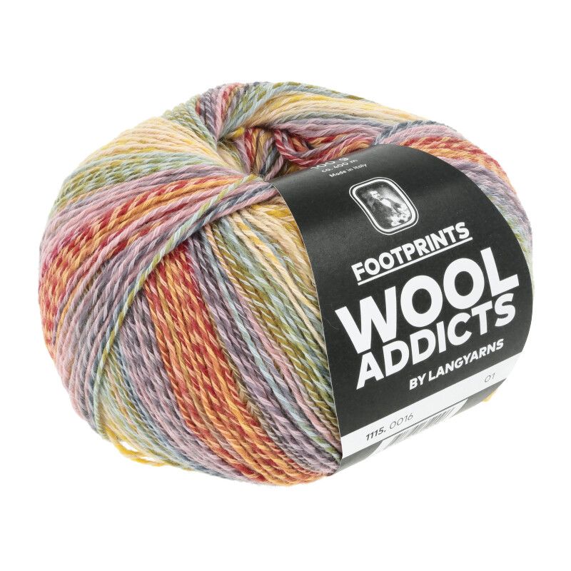 Lang Yarns Footprints | 0016 geel, vuur, lila