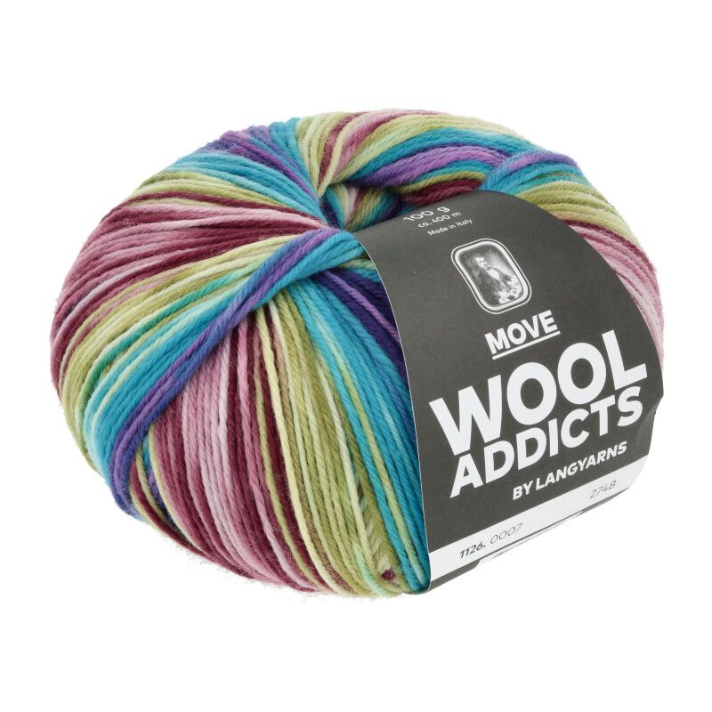 Lang Yarns Move | 0007 turquoise/rood/geel