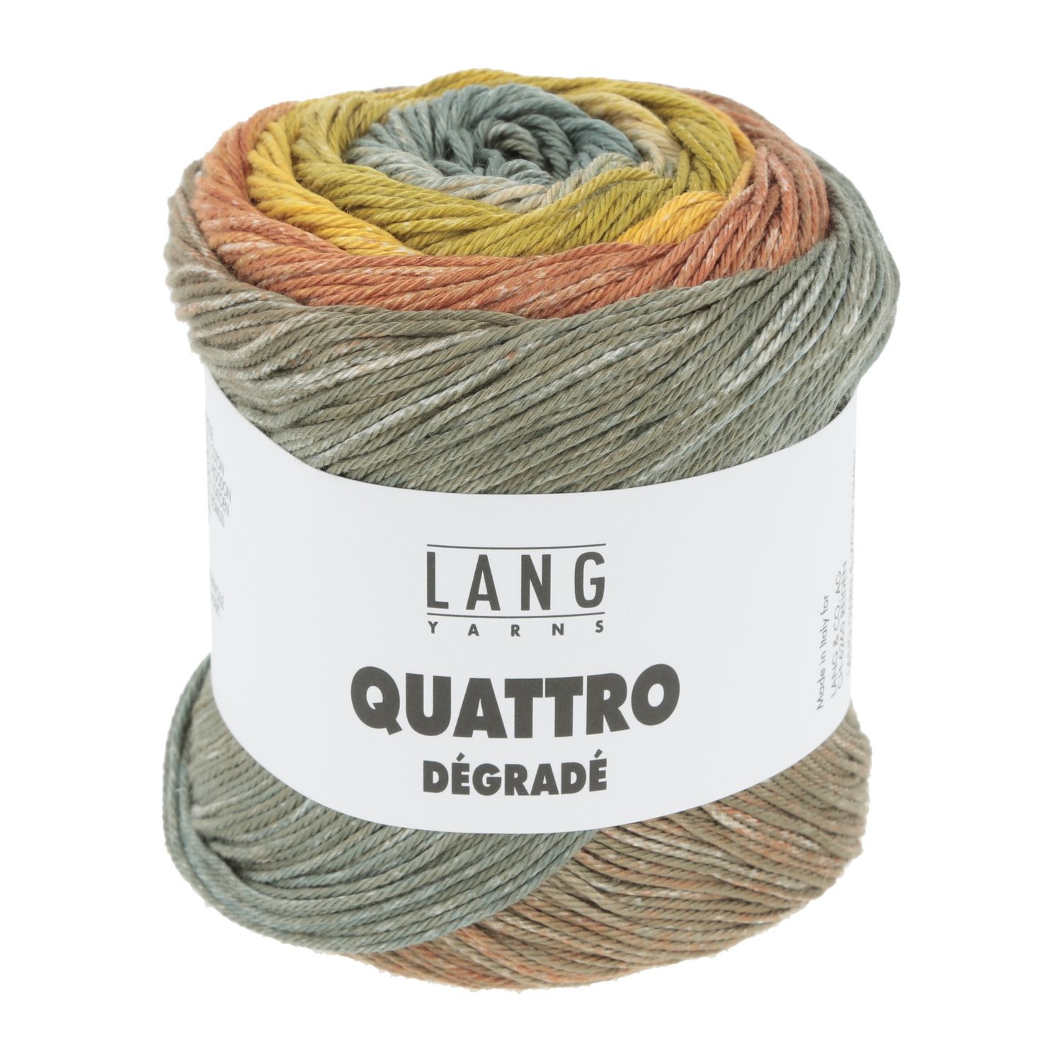 Lang Yarns Quattro Degradé | 0003 nougat/geel/olijf