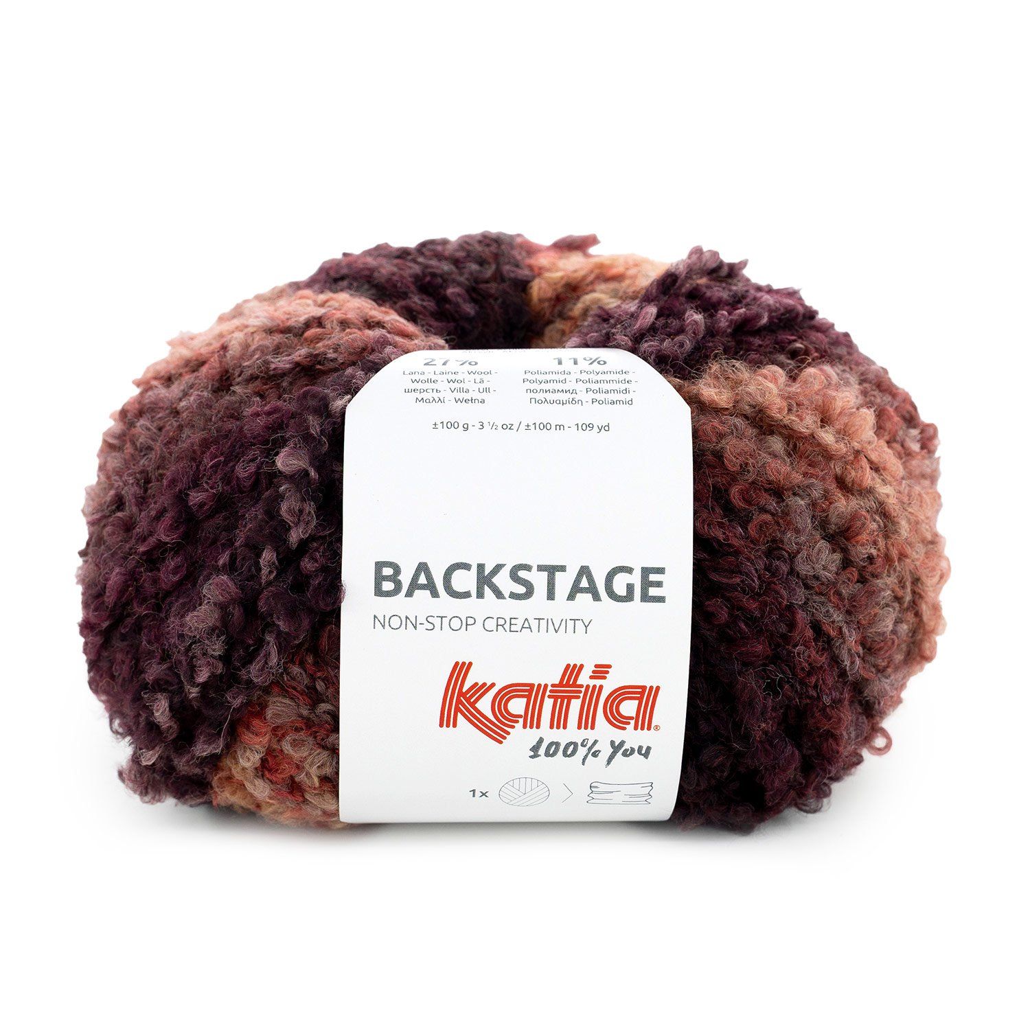 Katia Backstage | 204 Bruin rood-Camel-Zwart