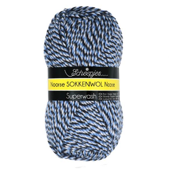 Noorse Wol | 6846 Blauw, Zwart, Beige