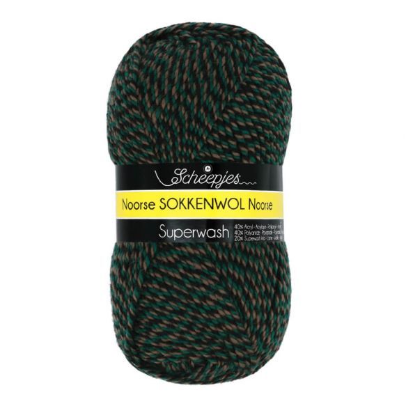 Noorse Wol | 6847 Groen, Bruin, Zwart