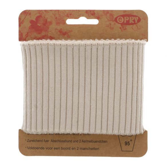 Opry boord en manchetten elastisch 70mm-1,1m, Color: Beige 18