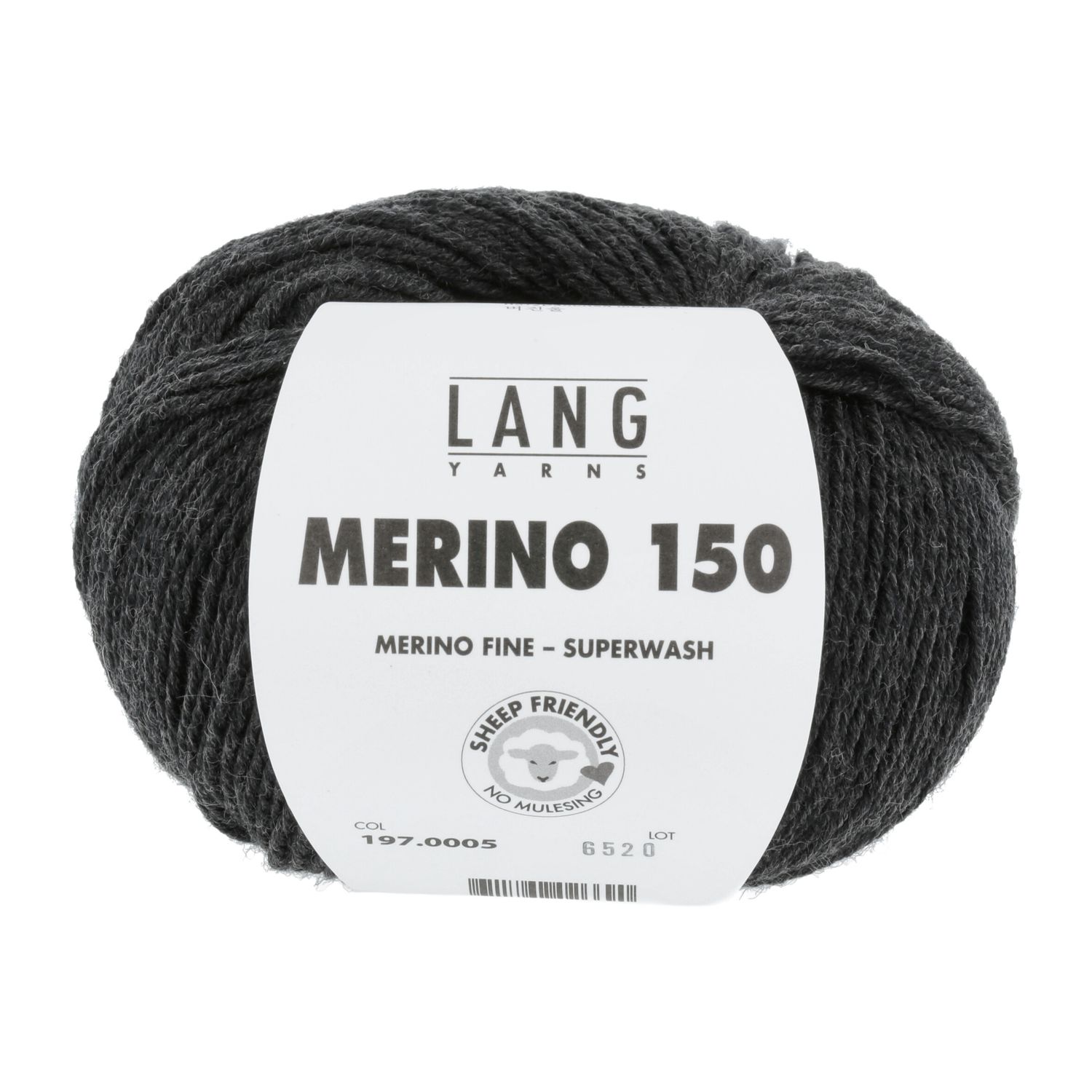 Lang Yarns Merino 150 | 0005 antraciet melange