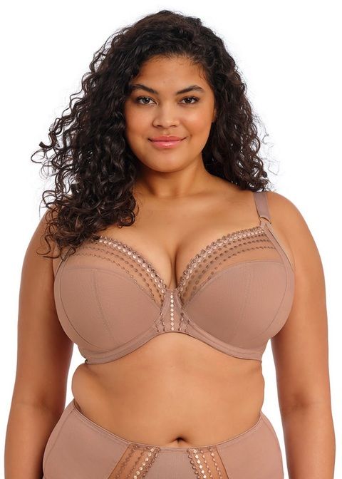 Elomi Matilda Plunge Underwire Bra (Praline/ White)