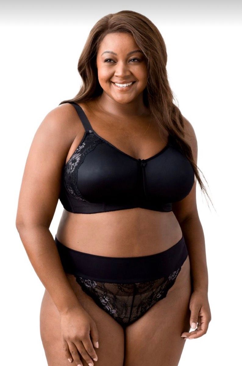 1903 Elila Microfiber and Lace Molded Softcup Wirefree Bra
