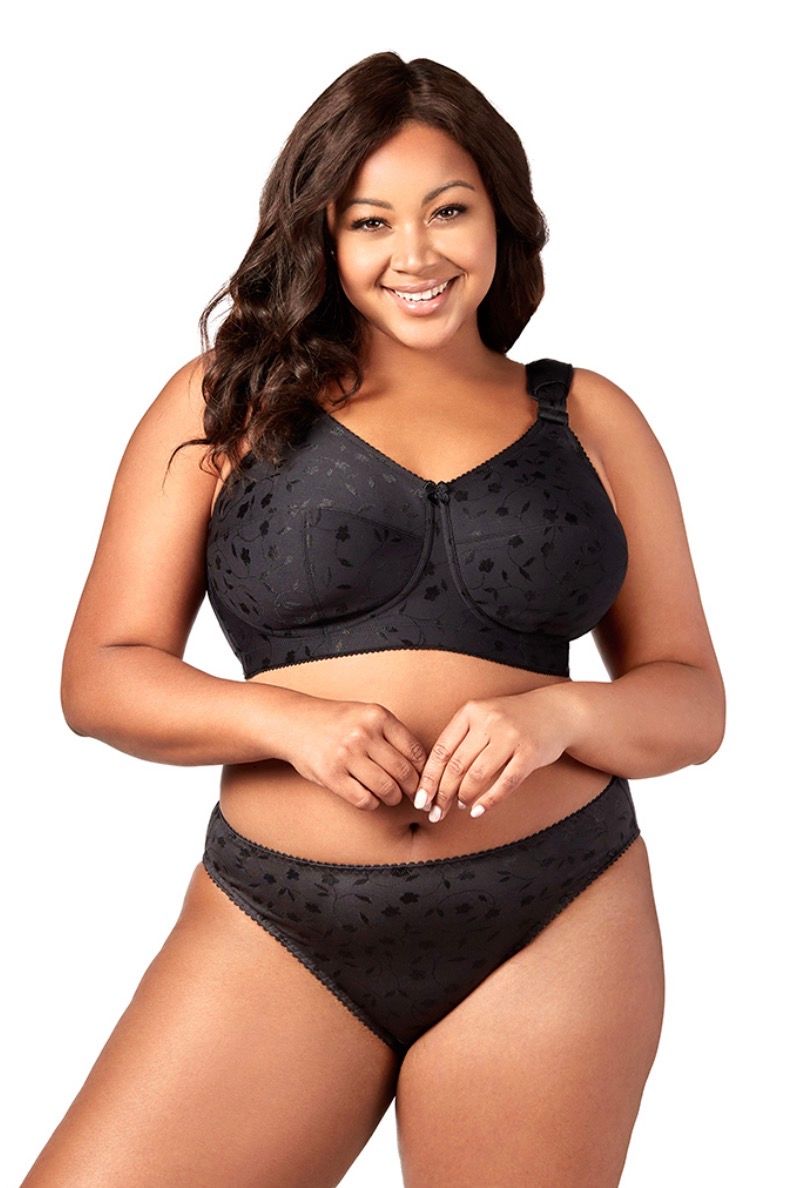 1305 Elila Jaquard Softcup Wirefree Bra Black