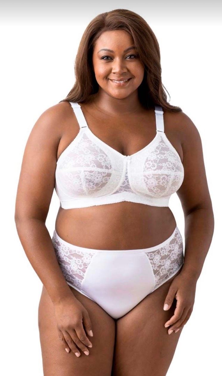 1303 Elila Lace Softcup Wirefree Bra White