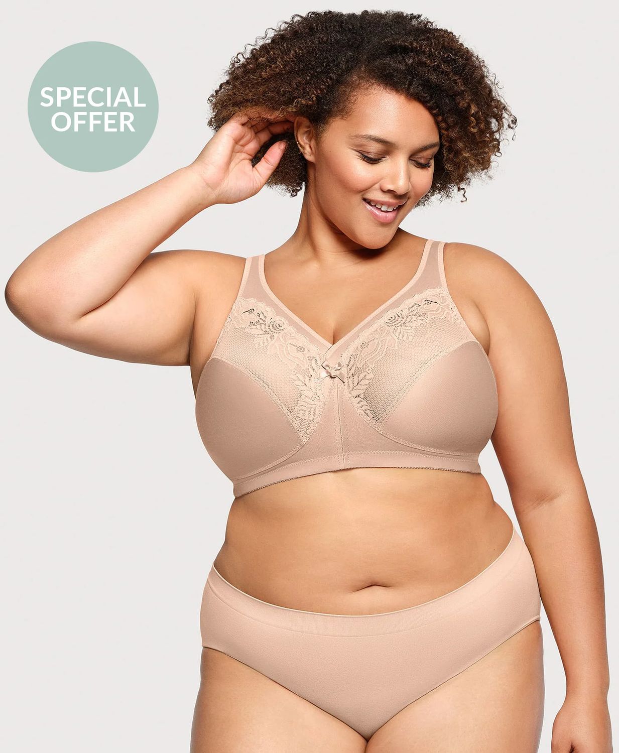 1003 Glamorise MagicLift Wirefree Minimizer Bra