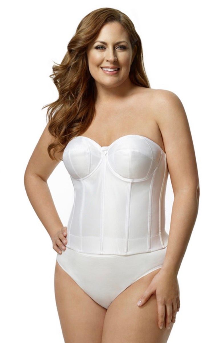 6421 Elila Strapless Longline Bra Black/White