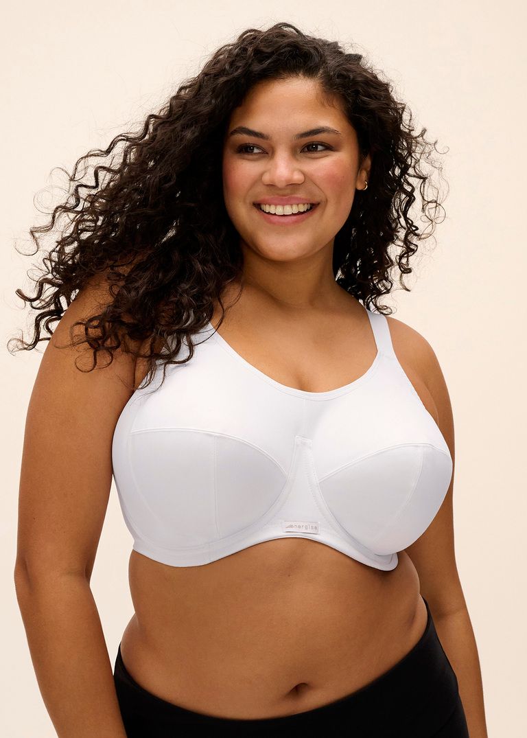 Elomi Energise Underwire Sports Bra (White, Rosewood)