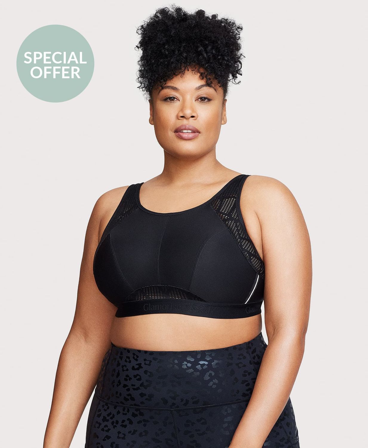 1068 Glamorise No Sweat Mesh Wirefree Sports Bra