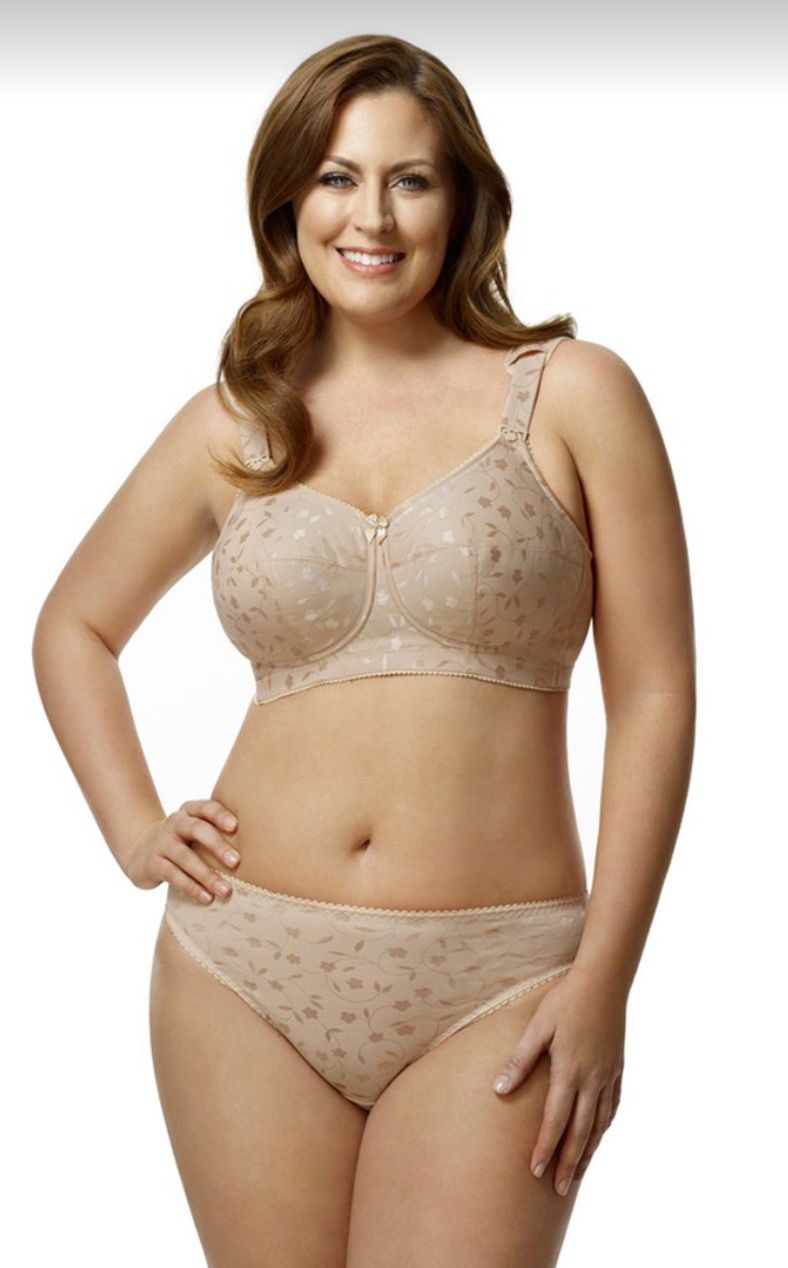 1305 Elila Jacquard Softcup Wirefree Bra Nude
