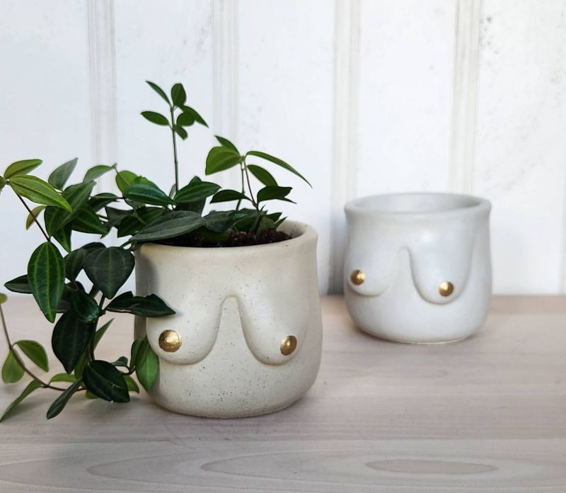 Golden Boob Planter