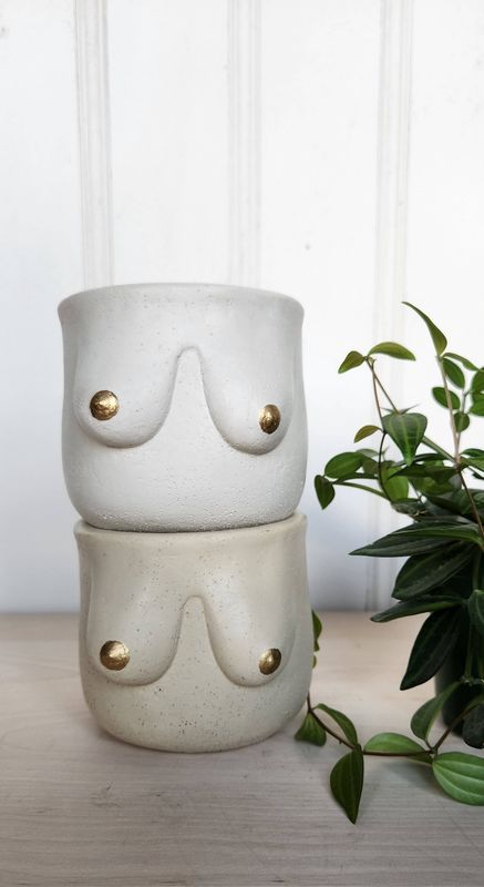 Golden Boob Planter