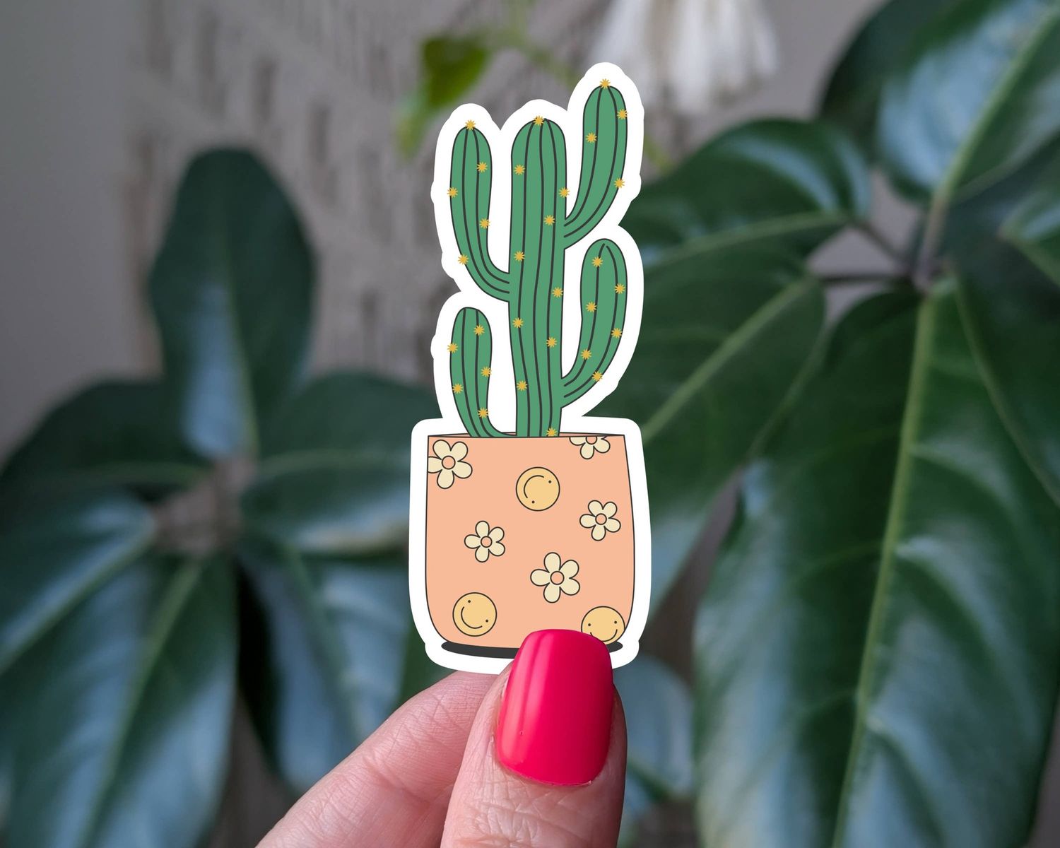 Potted Cactus - Vinyl Sticker | 3"