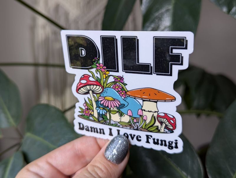 Damn I love fungi sticker | 3"
