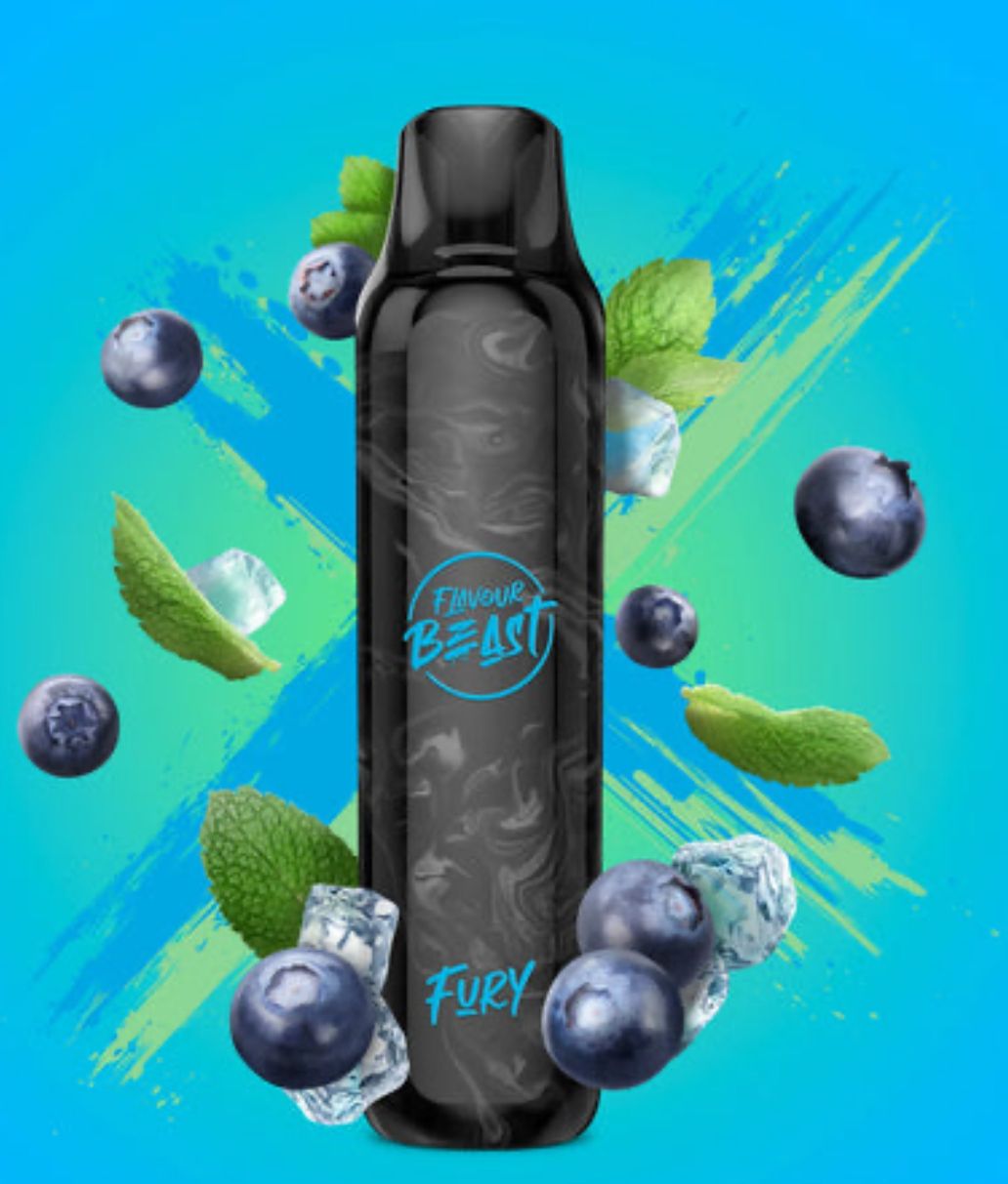 Flavour Beast Fury Disposable (D/C) Flavour Beast Fury Disposable (D/C), Flavour: Blessed Blueberry Mint Iced