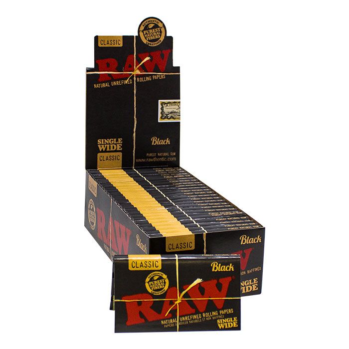 Raw Black Single Wide Rolling Paper Raw Black Single Wide Rolling Paper