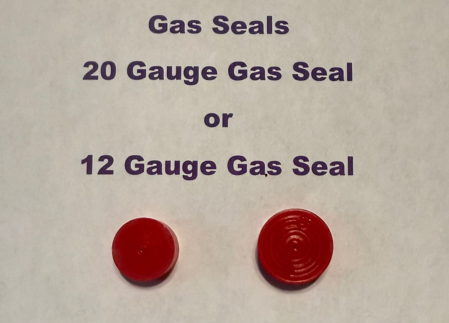 Gas Seals 12 or 20 Gauge