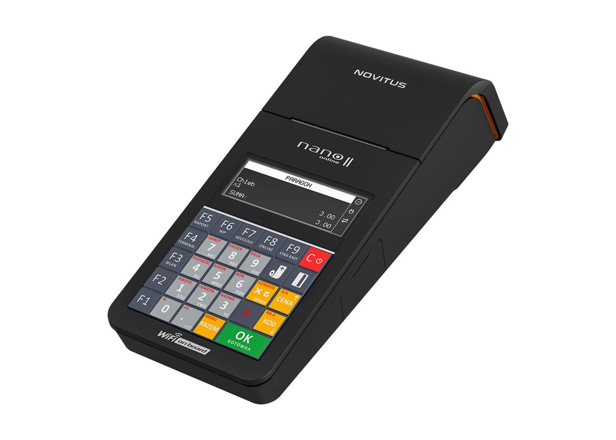 Kasa fiskalna Novitus NANO II online czarna