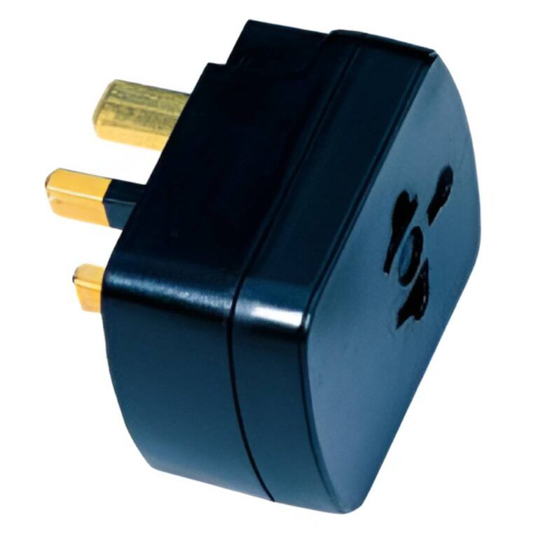 Grounded American or European to Grounded UK Power Plug Adapter