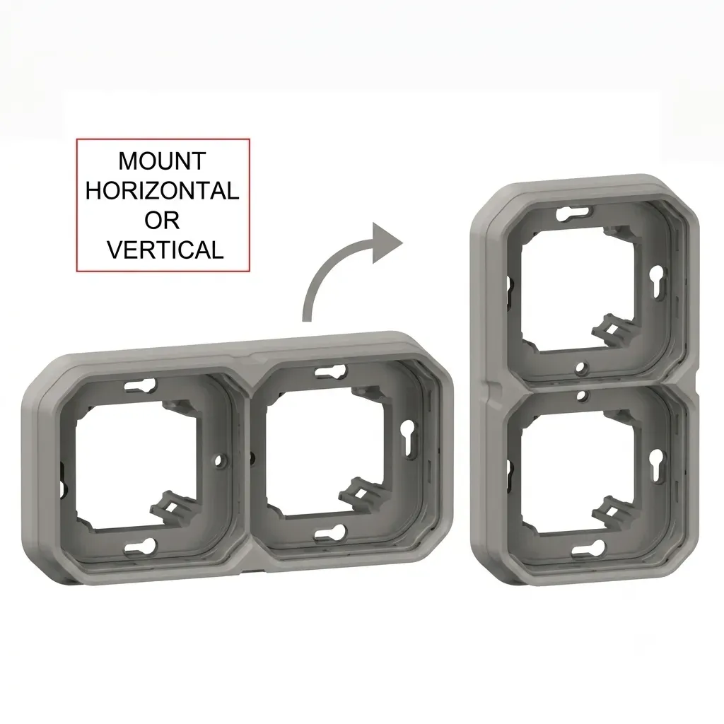 Panel Mount Or Wall Box Mount Two Gang Modular Panel Mount Or Wall Box Mount Two Gang Modular
