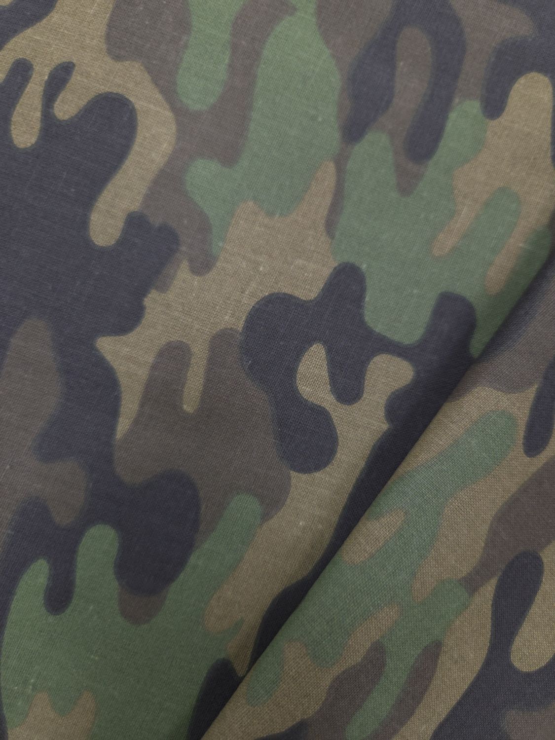 COTTON CAMO - COTON CAMOUFLAGE, Colour: Woodland (Boisé), Composition: 100 % Coton