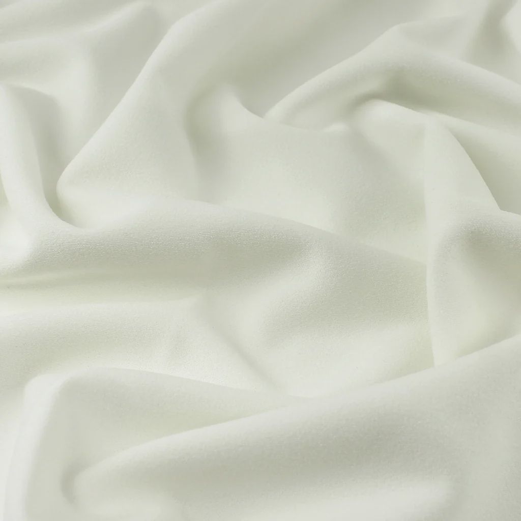 Crepe - Crêpe, Composition: 95% Polyester 5% Spandex, Couleur: 03 Off White/Blanc neutre