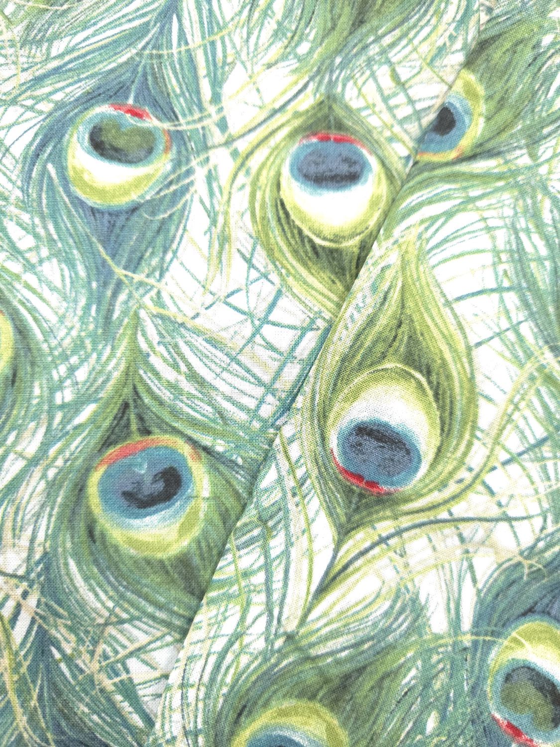 Coton prédécoupé, Couleur: Paon vert