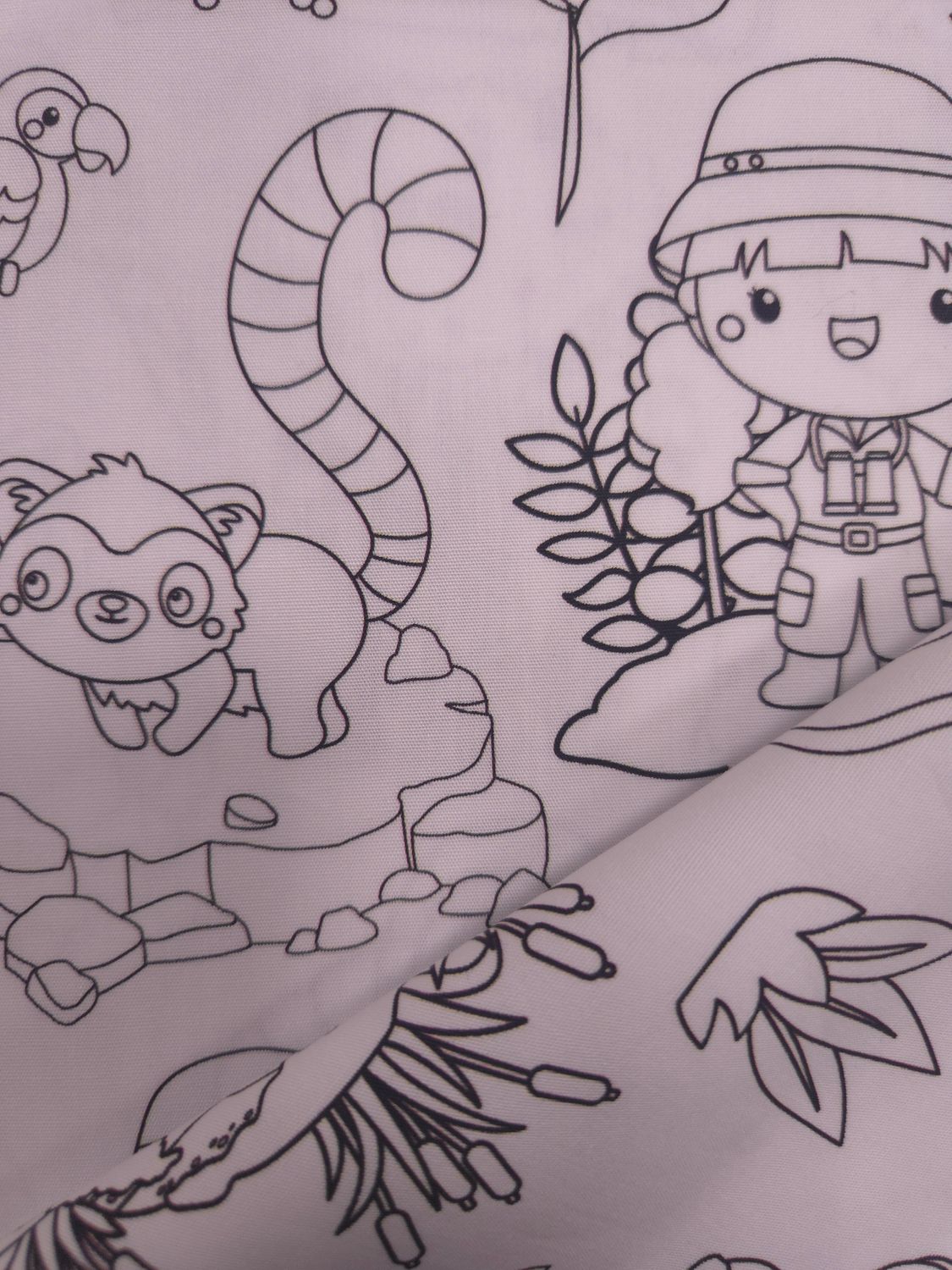 Coton -, Composition: Coton, Couleur: Excursion dans la jungle à dessiner