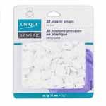 Boutons pression plastique, Couleur: Blanc